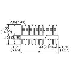Connector Header Through Hole 6 position 0.100