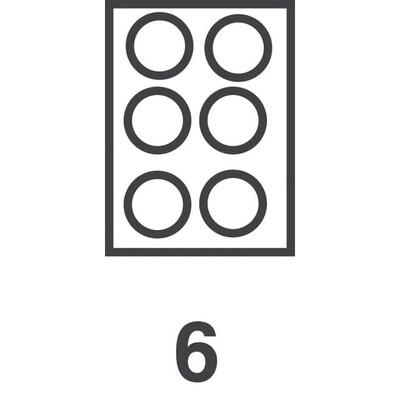 Connector Header Through Hole 6 position 0.264