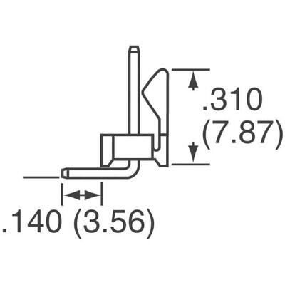 Connector Header Through Hole, Right Angle 2 position 0.100