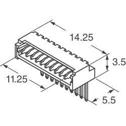 Connector Header Through Hole, Right Angle 2 position 0.049