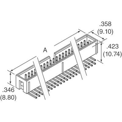 Connector Header Through Hole, Right Angle 20 position 0.100