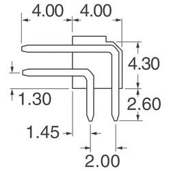 Connector Header Through Hole, Right Angle 26 position 0.079