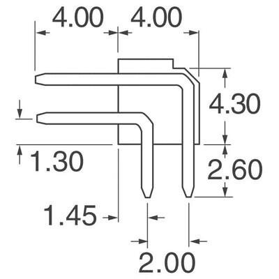 Connector Header Through Hole, Right Angle 26 position 0.079