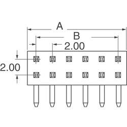 Connector Header Through Hole, Right Angle 26 position 0.079