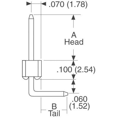 Connector Header Through Hole, Right Angle 3 position 0.100