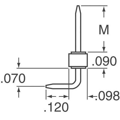 Connector Header Through Hole, Right Angle 4 position 0.100