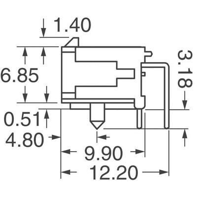 Connector Header Through Hole, Right Angle 4 position 0.118