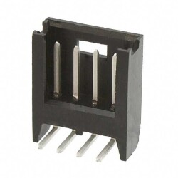 Connector Header Through Hole, Right Angle 4 position 0.100