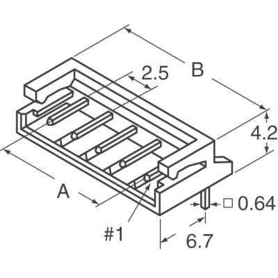 Connector Header Through Hole, Right Angle 4 position 0.098
