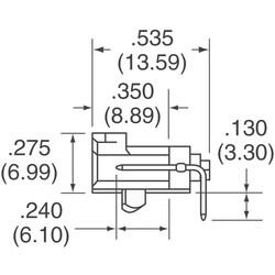 Connector Header Through Hole, Right Angle 6 position 0.100