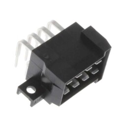 Connector Header Through Hole, Right Angle 8 position 0.197