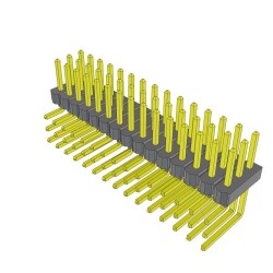 Connector Header Through Hole, Right Angle 45 position 0.100