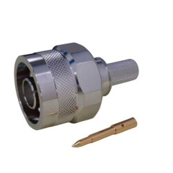 N Type Connector Plug, Male Pin 50 Ohms Free Hanging (In-Line) Solder - Amphenol Times Microwave Systems