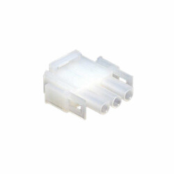 3 Rectangular Connectors - Housings Plug Natural - 1