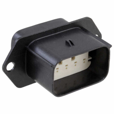 10 Rectangular Connectors - Housings Plug Black 0.230
