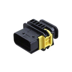 10 Rectangular Connectors - Housings Plug Black - TE Connectivity AMP Connectors