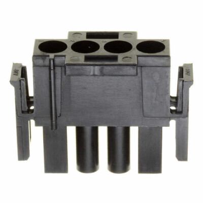 4 Rectangular Connectors - Housings Plug Black - 1