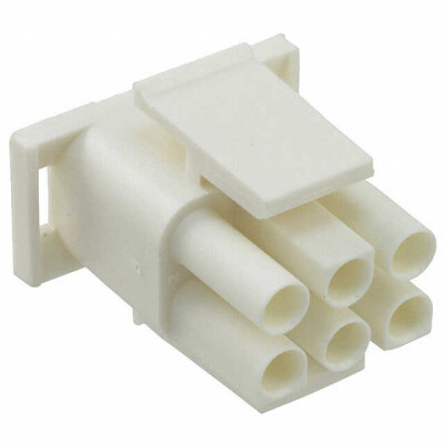 6 Rectangular Connectors - Housings Plug Natural - 1