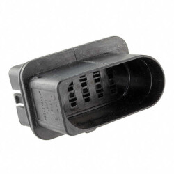10 Rectangular Connectors - Housings Plug Black 0.236