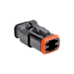 4 Rectangular Connectors - Housings Plug Black - Amphenol Sine Systems Corp