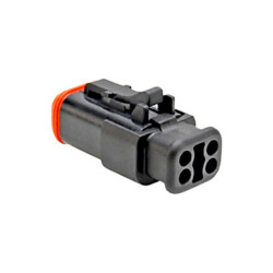 4 Rectangular Connectors - Housings Plug Black - Amphenol Sine Systems Corp (1)