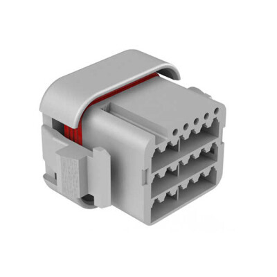 18 Rectangular Connectors - Housings Plug Gray - 2