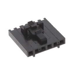 6 Rectangular Connectors - Housings Plug Black 0.100