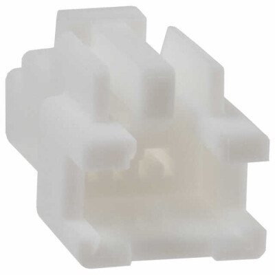2 Rectangular Connectors - Housings Plug White 0.098