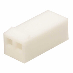2 Rectangular Connectors - Housings Receptacle White 0.100