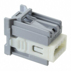 8 Rectangular Connectors - Housings Receptacle Gray 0.100
