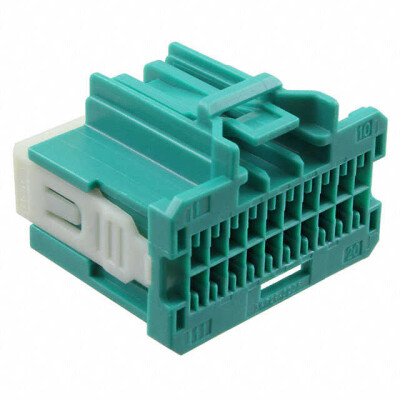 20 Rectangular Connectors - Housings Receptacle Green 0.100