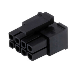 8 Rectangular Connectors - Housings Receptacle Black 0.118