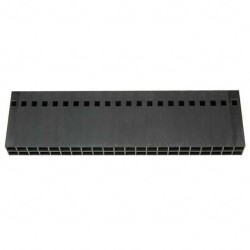 44 Rectangular Connectors - Housings Receptacle Black 0.100