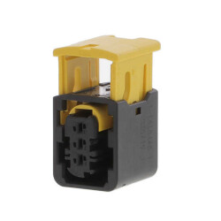 3 Rectangular Connectors - Housings Receptacle Black 0.157