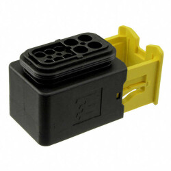 10 Rectangular Connectors - Housings Receptacle Black - TE Connectivity AMP Connectors