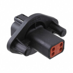 4 Rectangular Connectors - Housings Receptacle Black - Amphenol Sine Systems Corp