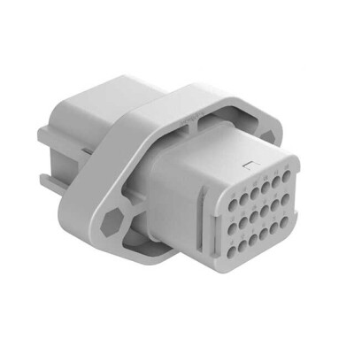 18 Rectangular Connectors - Housings Receptacle Gray - 2