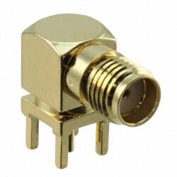 SMA Connector Receptacle, Female Socket 50Ohm Through Hole, Right Angle Solder - Linx Technologies Inc.