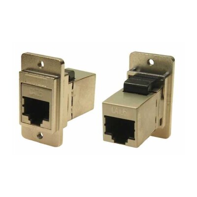 Modular Coupler Connector Jack, 8p8c (RJ45) To Jack, 8p8c (RJ45) Cat6 Shielded - 1