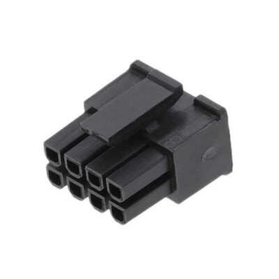 8 Rectangular Connectors - Housings Receptacle Black 0.118