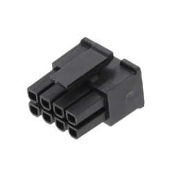 8 Rectangular Connectors - Housings Receptacle Black 0.118