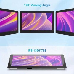CrowVision 11.6inch IPS Capacitive Touch Screen for Raspberry Pi 4/5 - 1366x768 HD Display with Multi-Touch - 3
