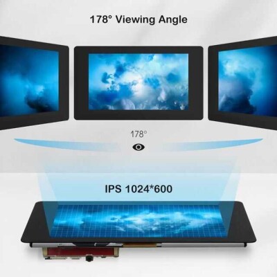 CrowVision 7inch HD 1024×600 IPS Capacitive Touch Screen for Raspberry Pi and SBCs – Plug and Play - 4