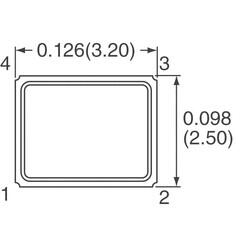 25 MHz ±10ppm Crystal 10pF 60 Ohms 4-SMD, No Lead - 3