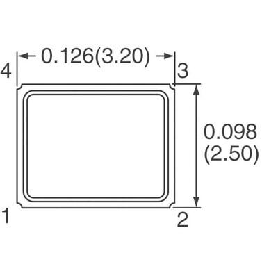 25 MHz ±10ppm Crystal 10pF 60 Ohms 4-SMD, No Lead - 3