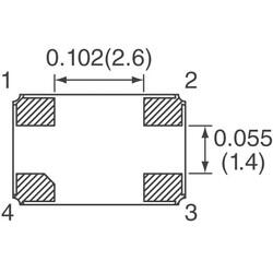 12.288MHz ±10ppm Crystal 10pF 40 Ohms 4-SMD, No Lead - 3