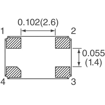 12.288MHz ±10ppm Crystal 10pF 40 Ohms 4-SMD, No Lead - 3