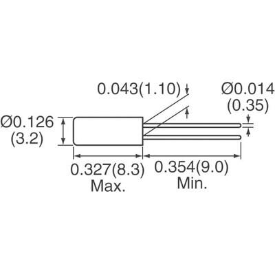 32.768 kHz ±20ppm Crystal 12.5pF 30 kOhms Cylindrical Can, Radial - 2