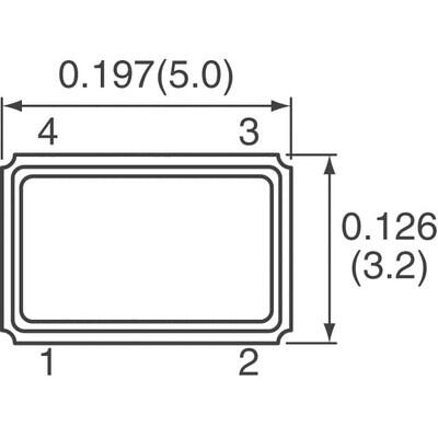 16 MHz ±30ppm Crystal 20pF 50 Ohms 4-SMD, No Lead - 3