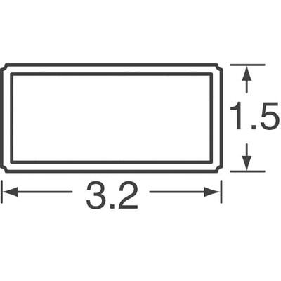 32.768 kHz ±20ppm Crystal 7pF 70 kOhms 2-SMD, No Lead - 2